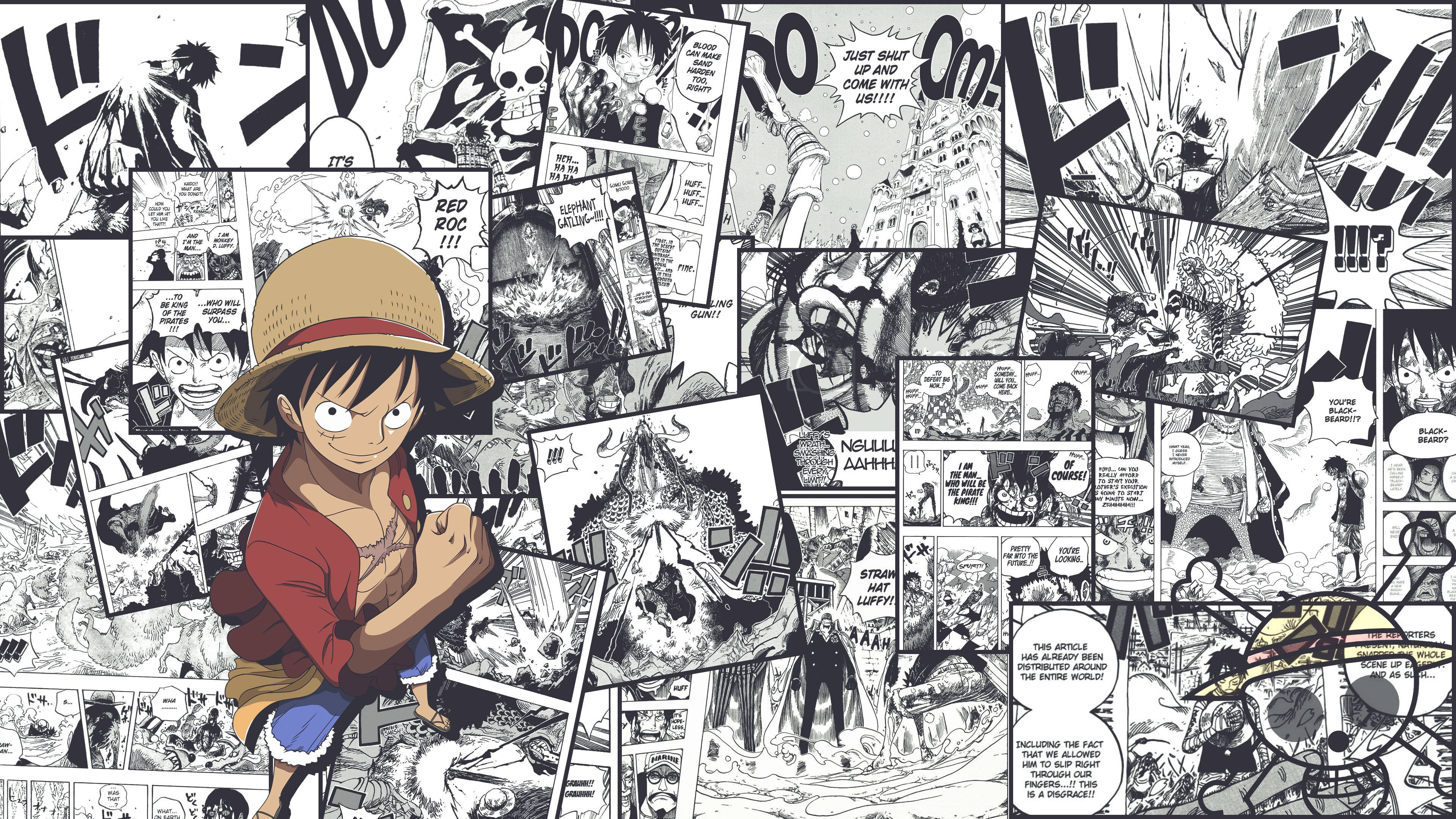 วอลเปเปอร์เดสก์ท็อป One Piece แผงมังงะ วอลเปเปอร์