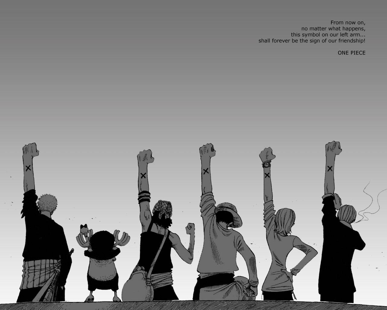 วอลเปเปอร์เดสก์ท็อป One Piece คำคมมิตรภาพ วอลเปเปอร์
