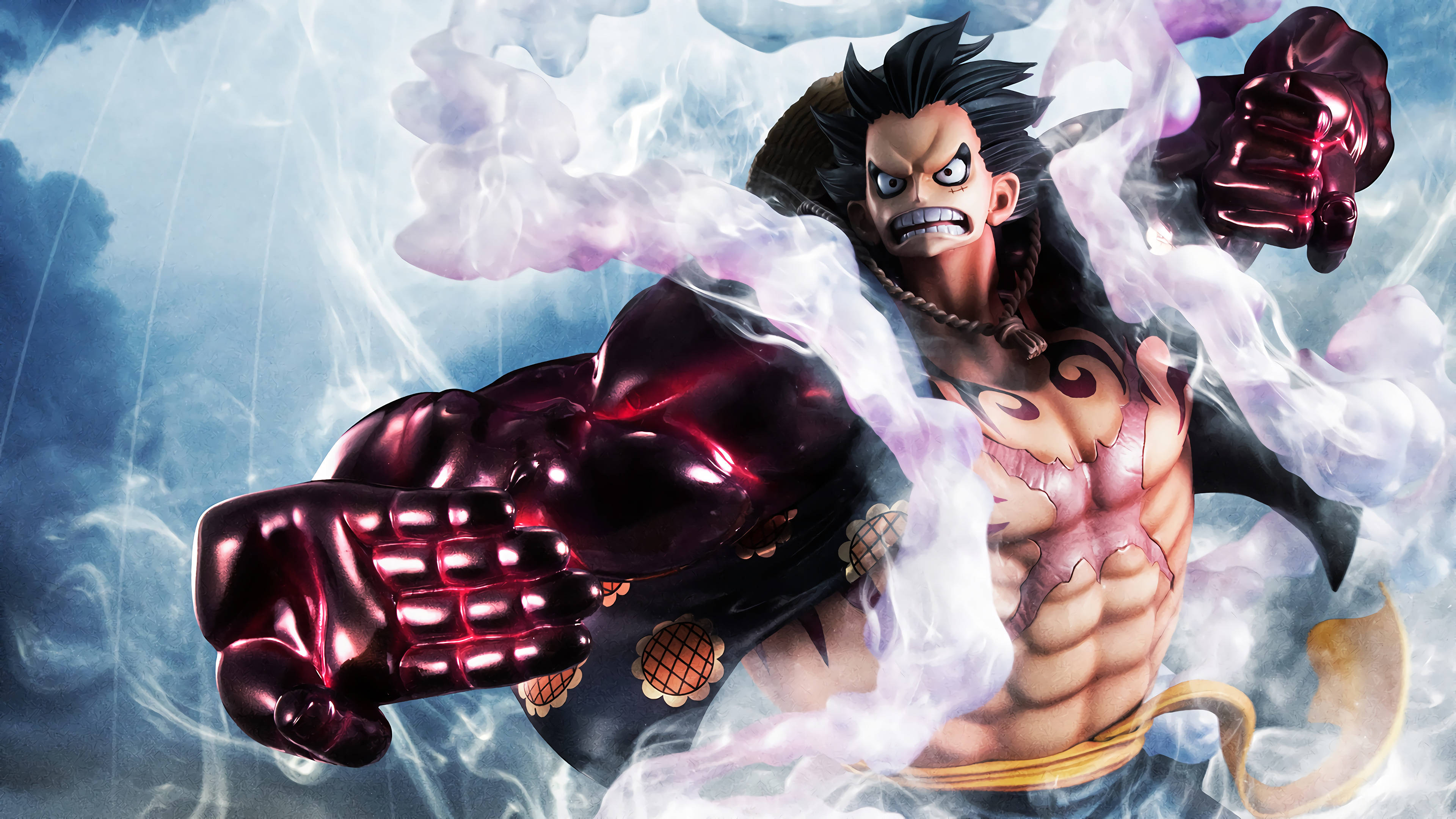 One Piece 4K รูปปั้นลูฟี่ วอลเปเปอร์