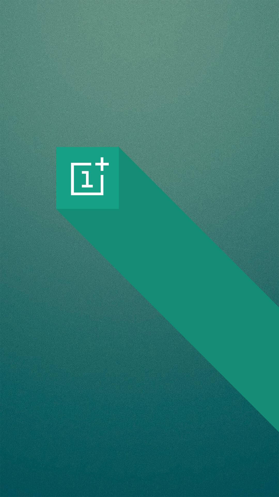 โลโก้ OnePlus บนลูกบาศก์สีเขียว วอลเปเปอร์
