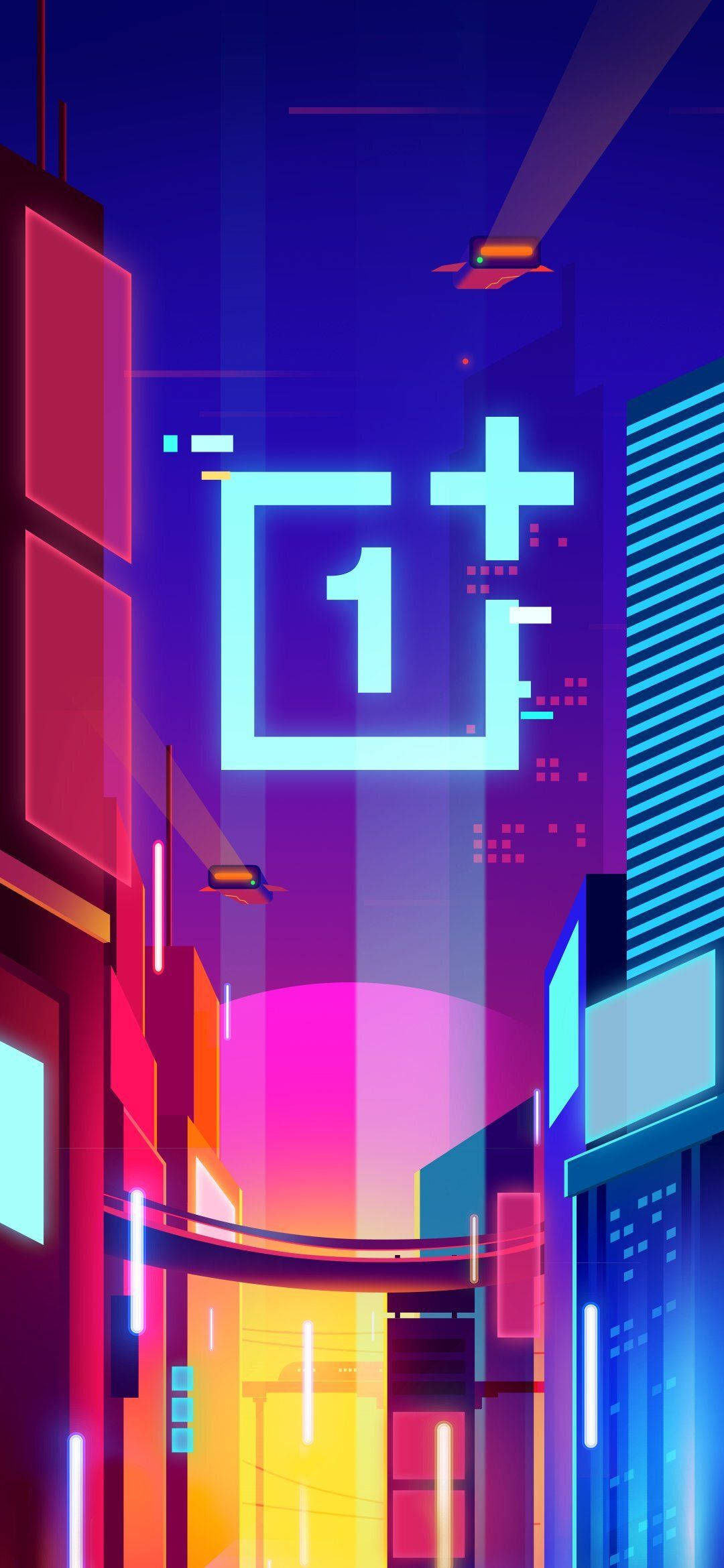 OnePlus ศิลปะแสงไฟเมือง วอลเปเปอร์