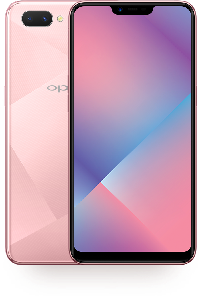 ดีไซน์ไล่เฉดสีชมพูของสมาร์ทโฟน Oppo วอลเปเปอร์