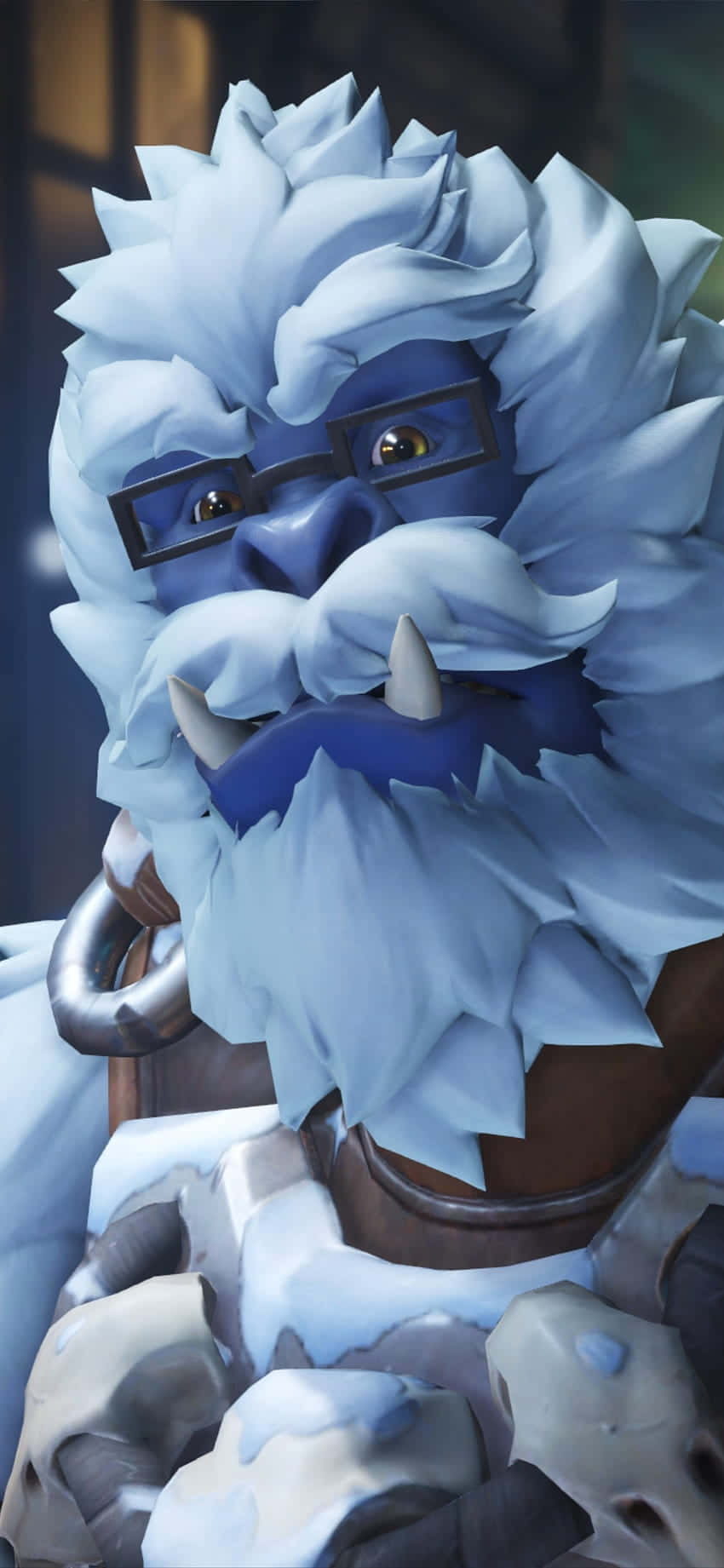 พื้นหลัง Overwatch Winston สำหรับ iPhone XS วอลเปเปอร์