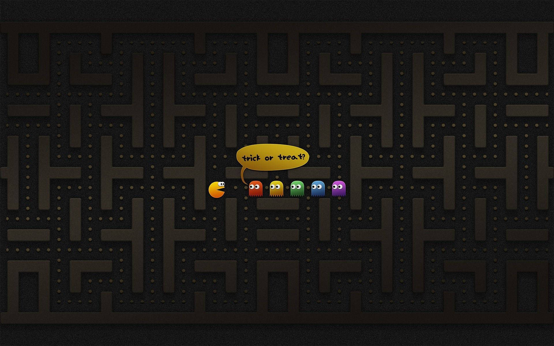Pacman ฮาโลวีน โปรโมทโน๊ตบุ๊ค วอลเปเปอร์