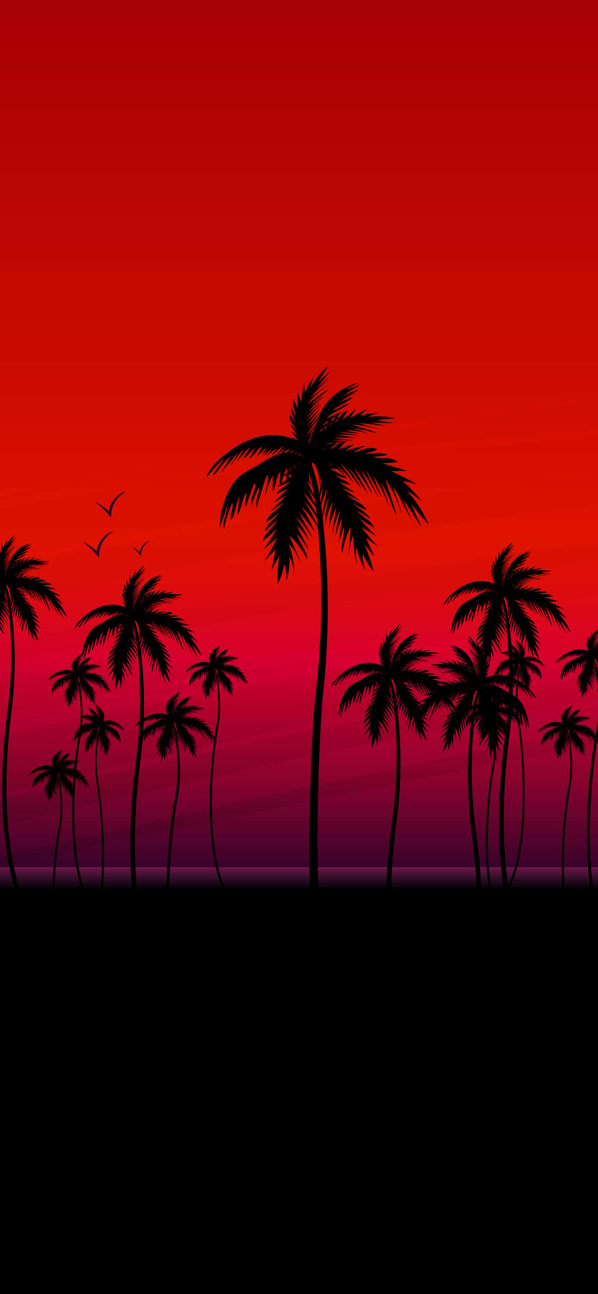 เงาตาล palms พื้นหลังแดงสวยงาม วอลเปเปอร์