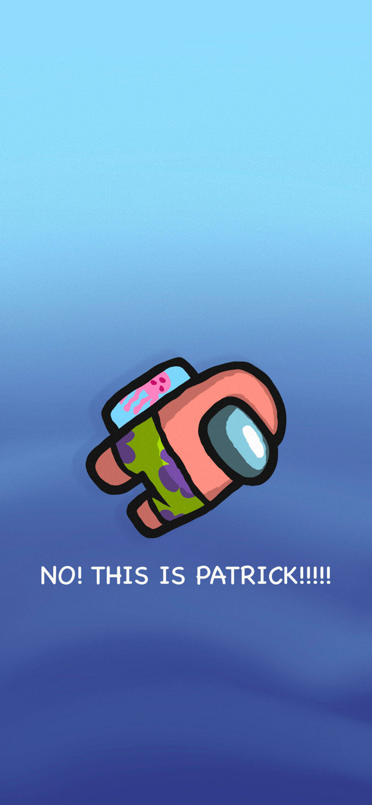 Patrick Star ครอสโอเวอร์ Among US 4K วอลเปเปอร์