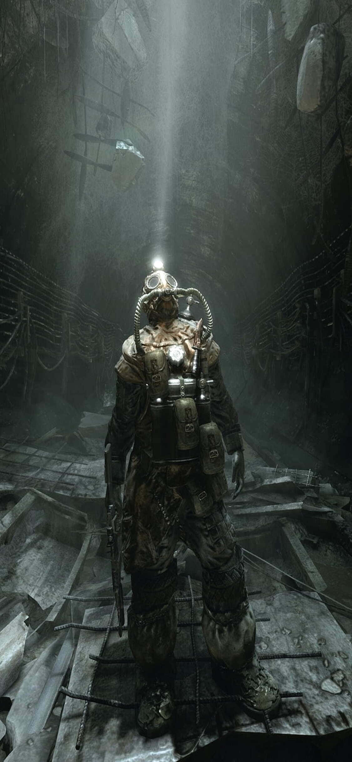Pavel Morozov iPhone X พื้นหลัง Metro Last Light วอลเปเปอร์
