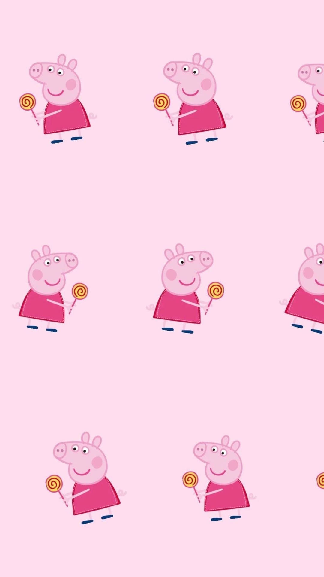 Peppa Pig กับอมยิ้มเกลียวบนวอลเปเปอร์ iPhone วอลเปเปอร์