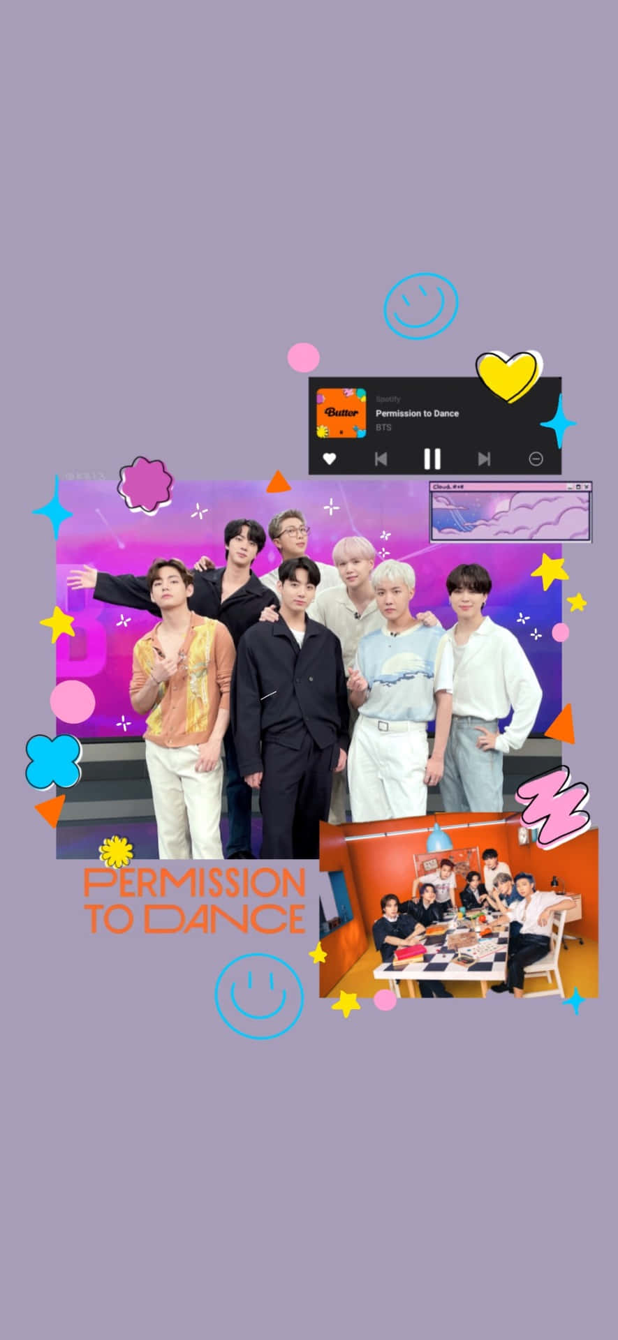 ปกอัลบั้มเปิดตัว Permission to Dance ของ BTS วอลเปเปอร์