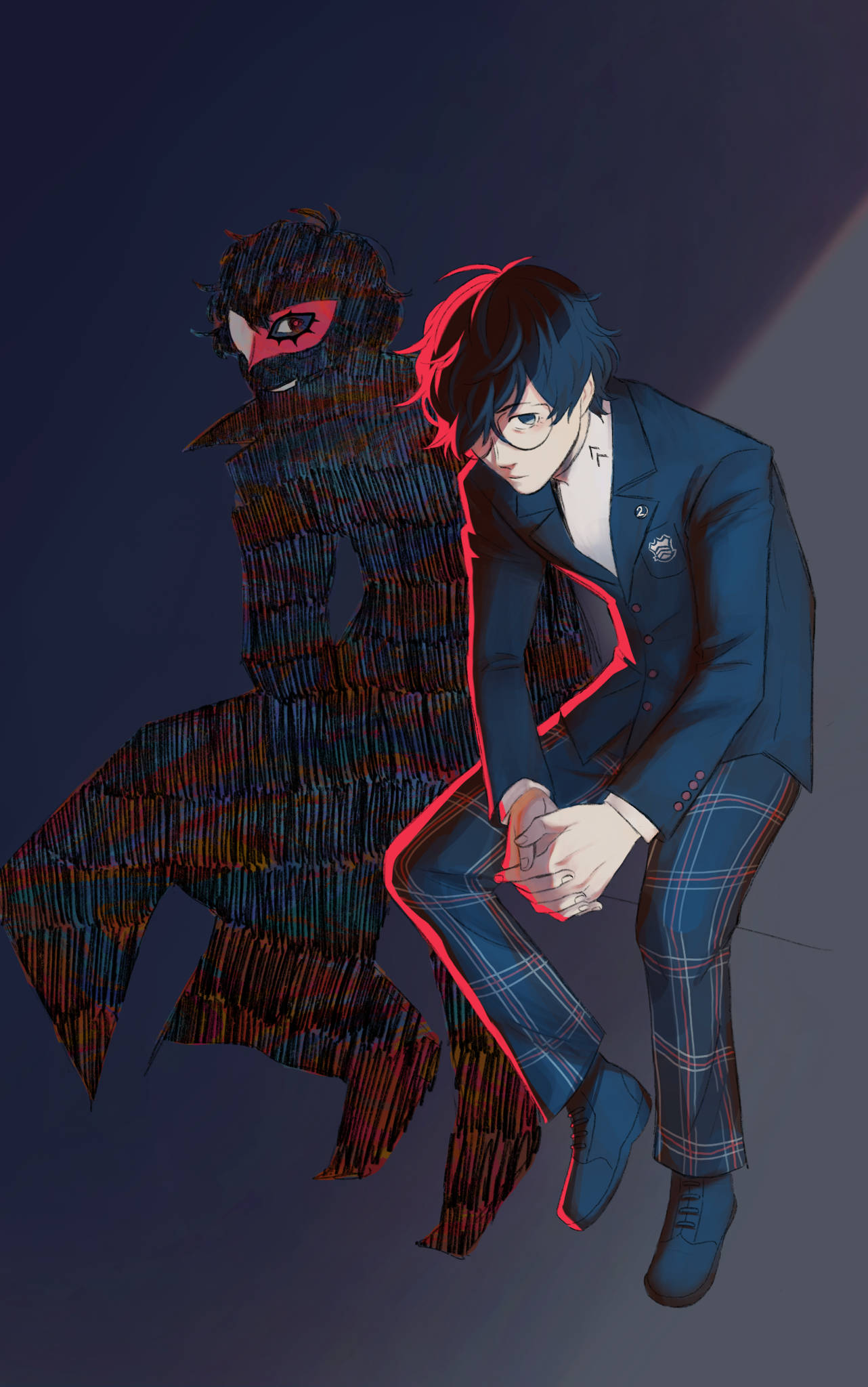 Persona 5 Royal โจ๊กเกอร์ในความมืด วอลเปเปอร์