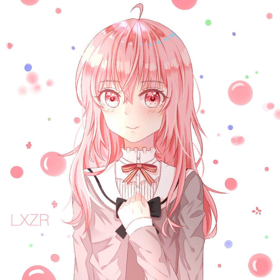สาวอนิเมะน่ารักสไตล์พาสเทลสีชมพู PFP วอลเปเปอร์
