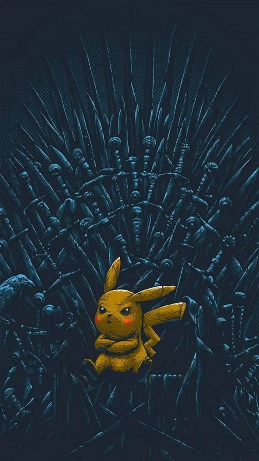 Pikachu บนบัลลังก์เหล็ก iPhone วอลเปเปอร์