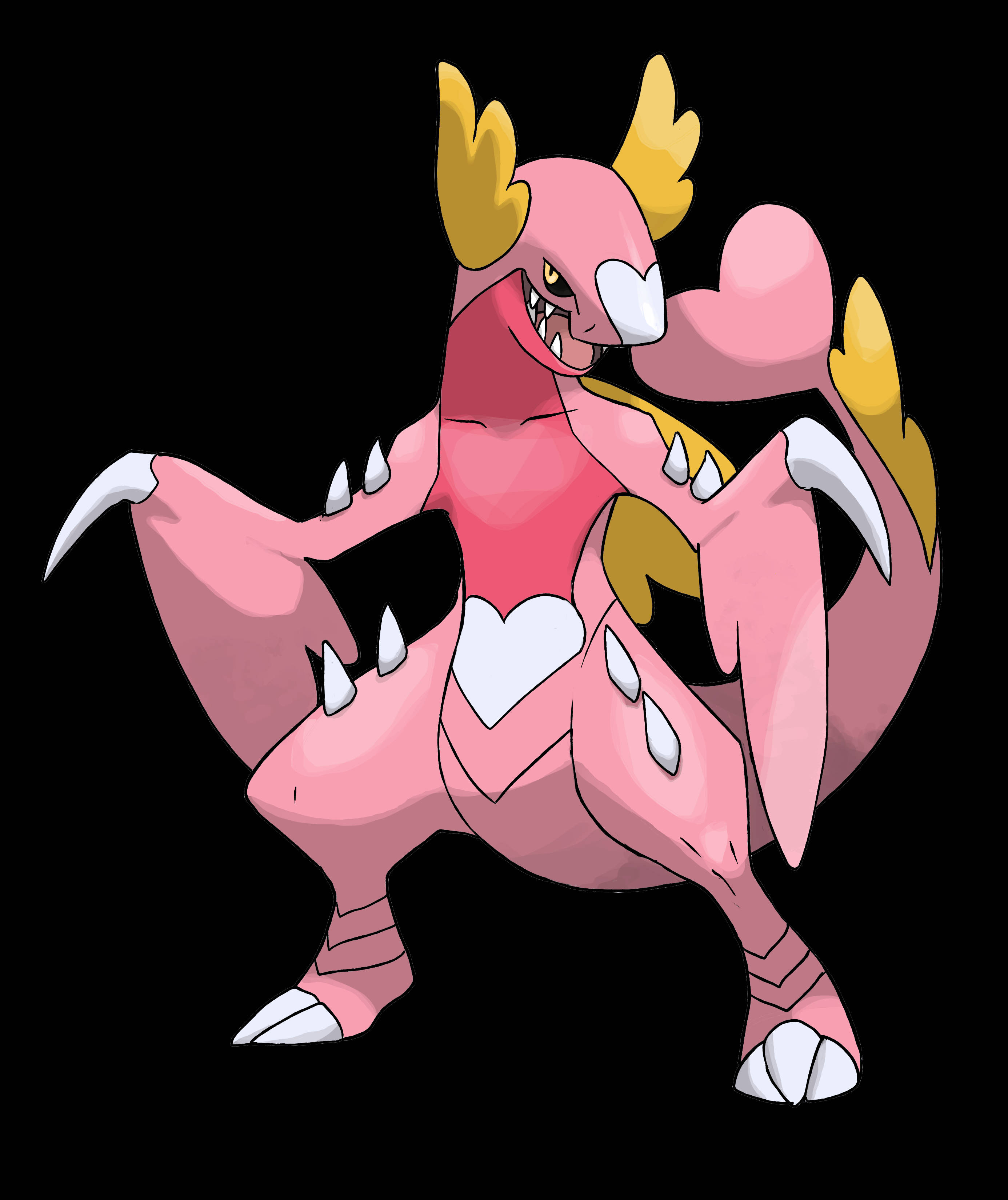 Pink Buddyized Garchomp วอลเปเปอร์