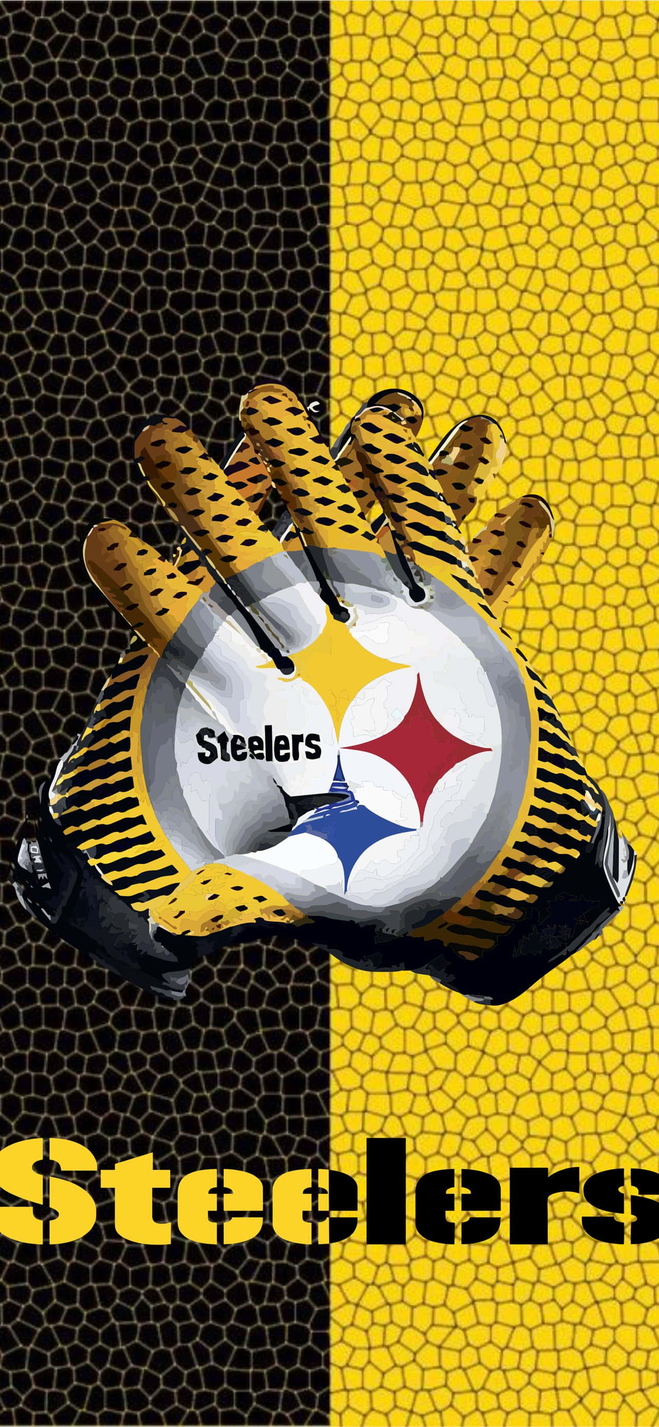 ถุงมือลายโลโก้ Pittsburgh Steelers วอลเปเปอร์