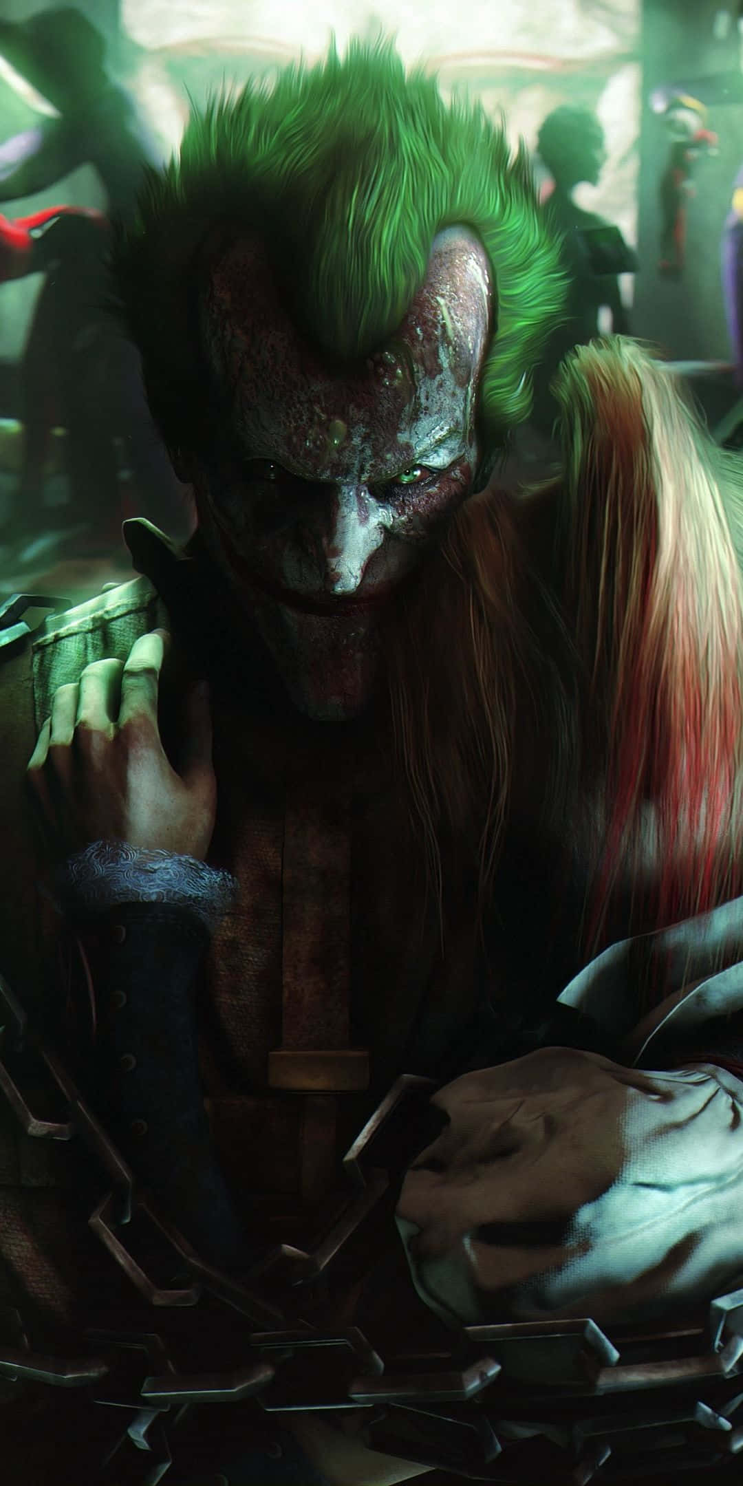 Pixel 3 Batman Arkham City โจ๊กเกอร์ ตัวละครเกม พื้นหลัง วอลเปเปอร์