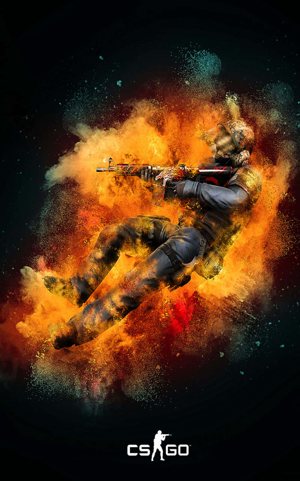 Pixel 3 Counter-strike Global Offensive พื้นหลังไฟ วอลเปเปอร์