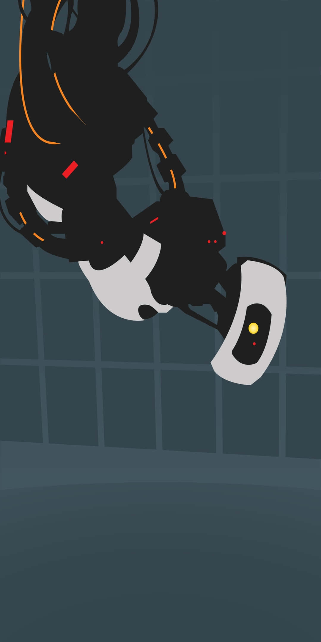 ภาพพื้นหลังมินิมอล Pixel 3 แฟนอาร์ตวาด GLAdOS วอลเปเปอร์