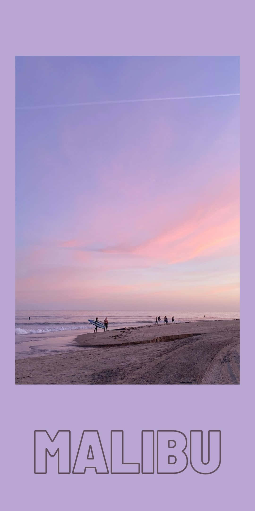 ภาพพื้นหลังหาดลาเวนเดอร์ Pixel 3 Malibu วอลเปเปอร์
