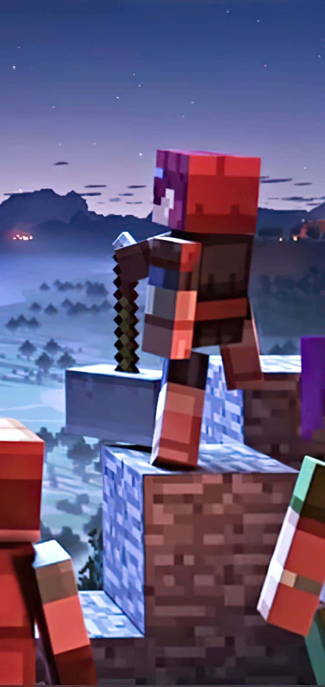 ฮีโร่ดันเจี้ยน Pixel 3 Minecraft วอลเปเปอร์