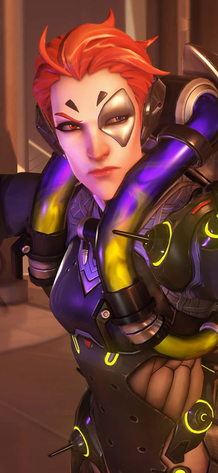 Pixel 3 Overwatch พื้นหลัง Moira วอลเปเปอร์