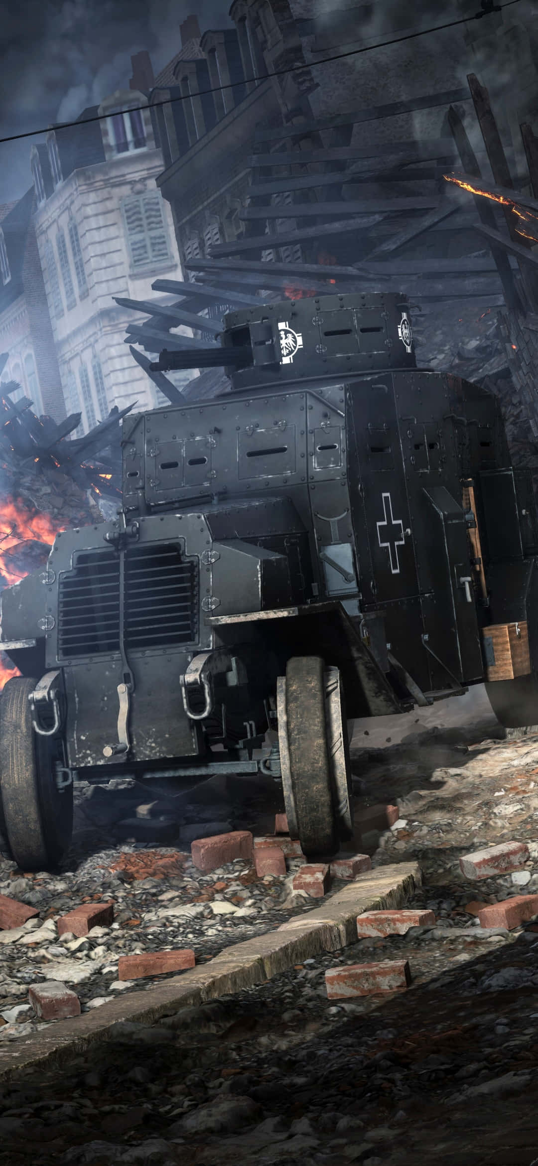 Pixel 3xl พื้นหลัง Battlefield 1 รถหุ้มเกราะเยอรมัน วอลเปเปอร์