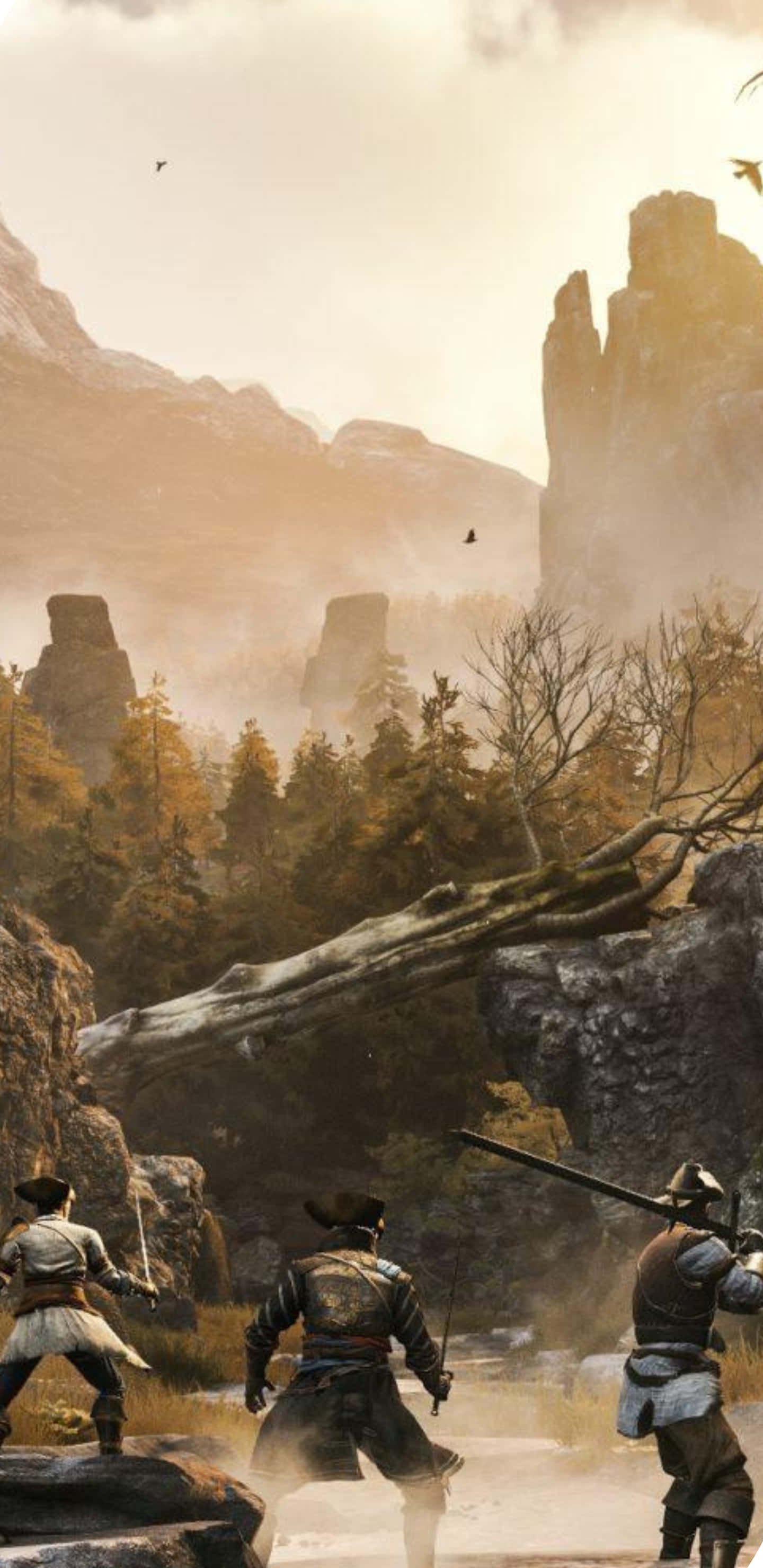 Pixel 3xl Greedfall ปาร์ตี้สัตว์ประหลาดบินพื้นหลัง วอลเปเปอร์