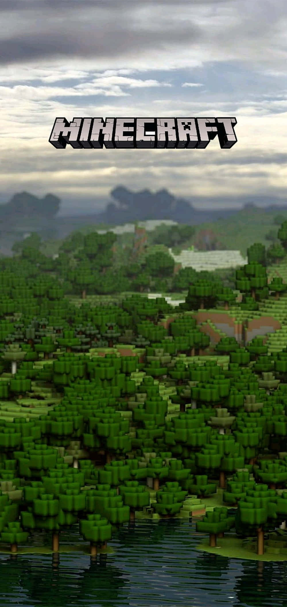 Pixel 3xl Minecraft เมฆสีเทา วอลเปเปอร์