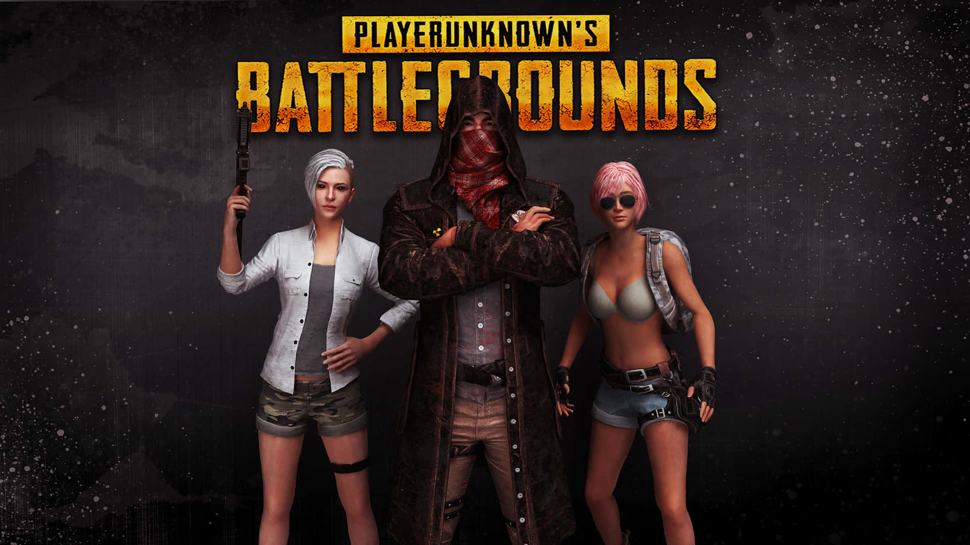 Player Unknown Battlegrounds ตัวละครพื้นหลังสีดำ วอลเปเปอร์