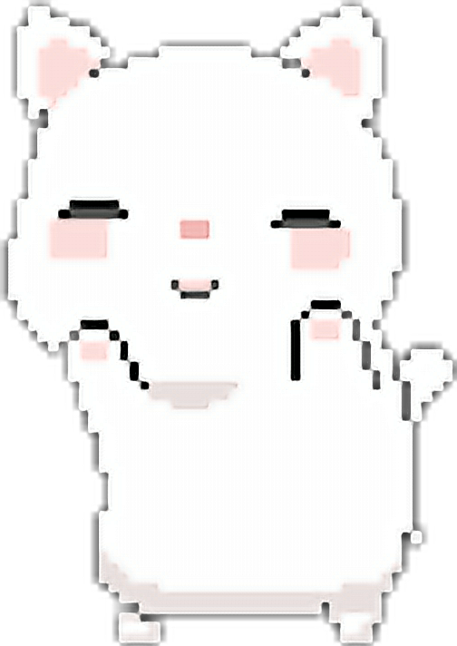 น้องแมวคาวาอิสุดน่ารักสไตล์พิกเซลอาร์ต.PNG วอลเปเปอร์