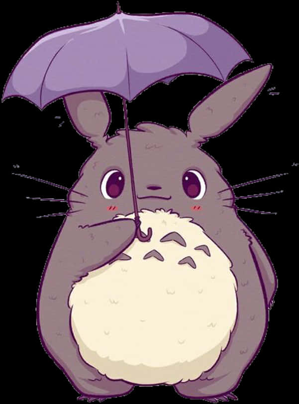 น่ารักสิ่งมีชีวิตกับร่ม.PNG วอลเปเปอร์