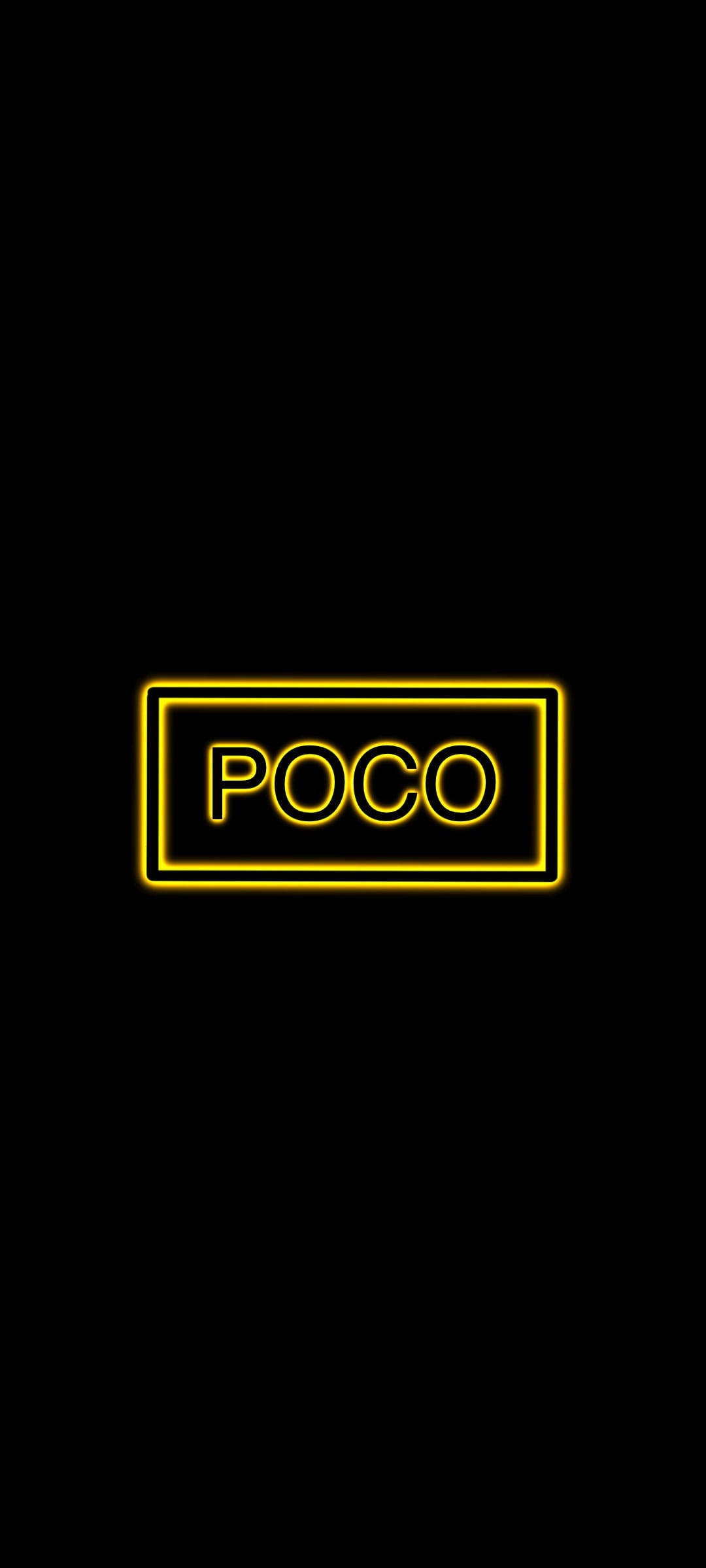 POCO X2 ฟอนต์สีเหลือง วอลเปเปอร์