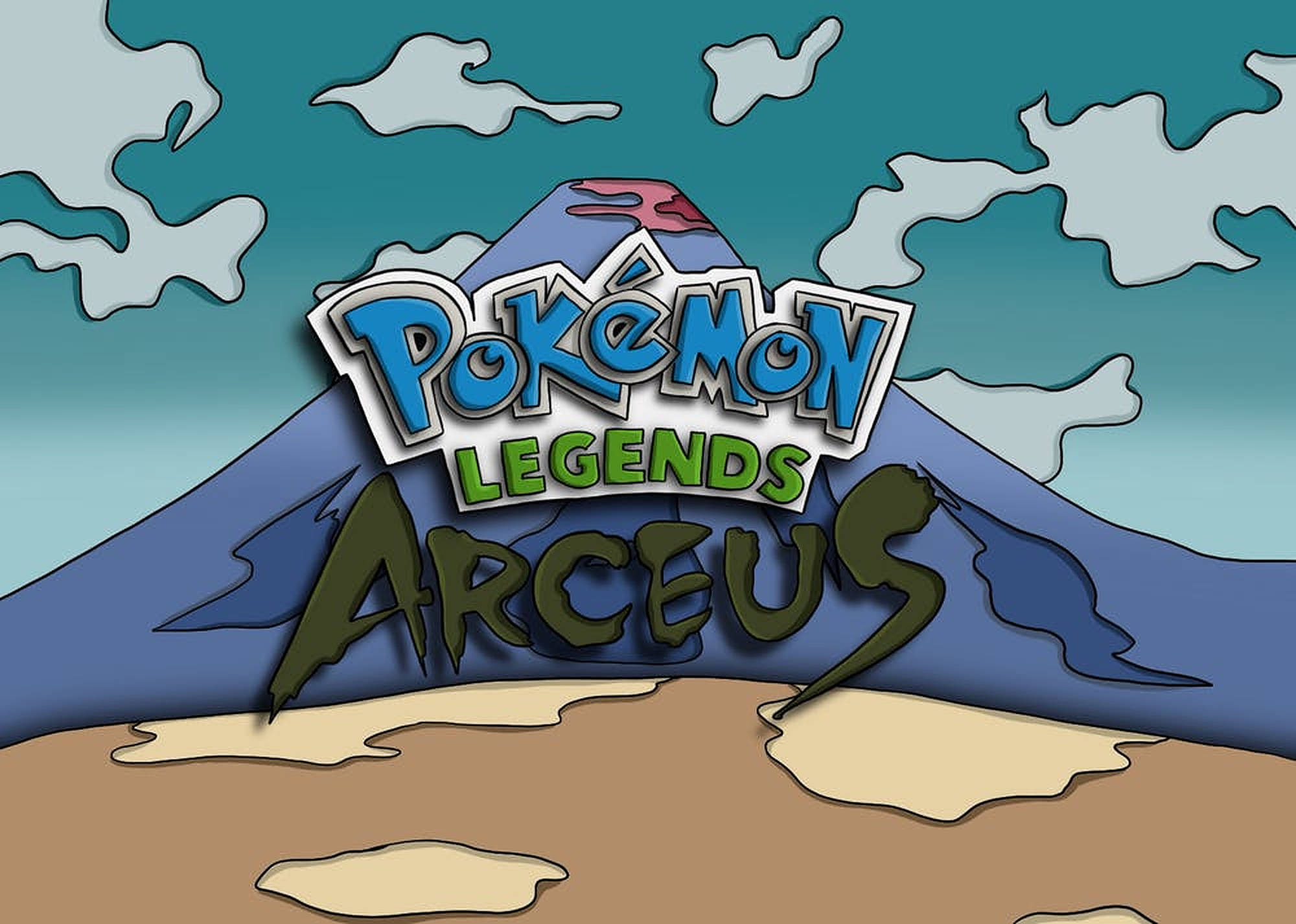ภาพประกอบภูเขา Pokemon Legends Arceus วอลเปเปอร์