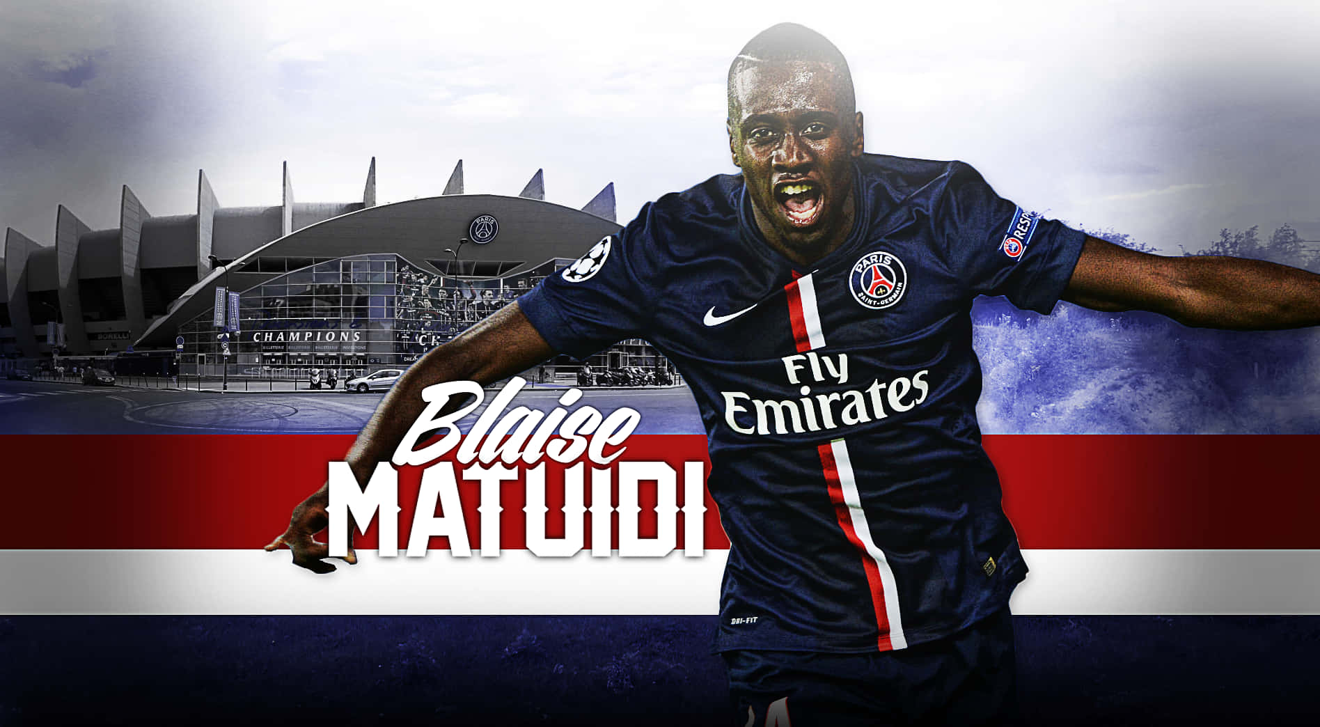 แฟนอาร์ต บลেইซ มาตุยดี กองกลาง PSG วอลเปเปอร์