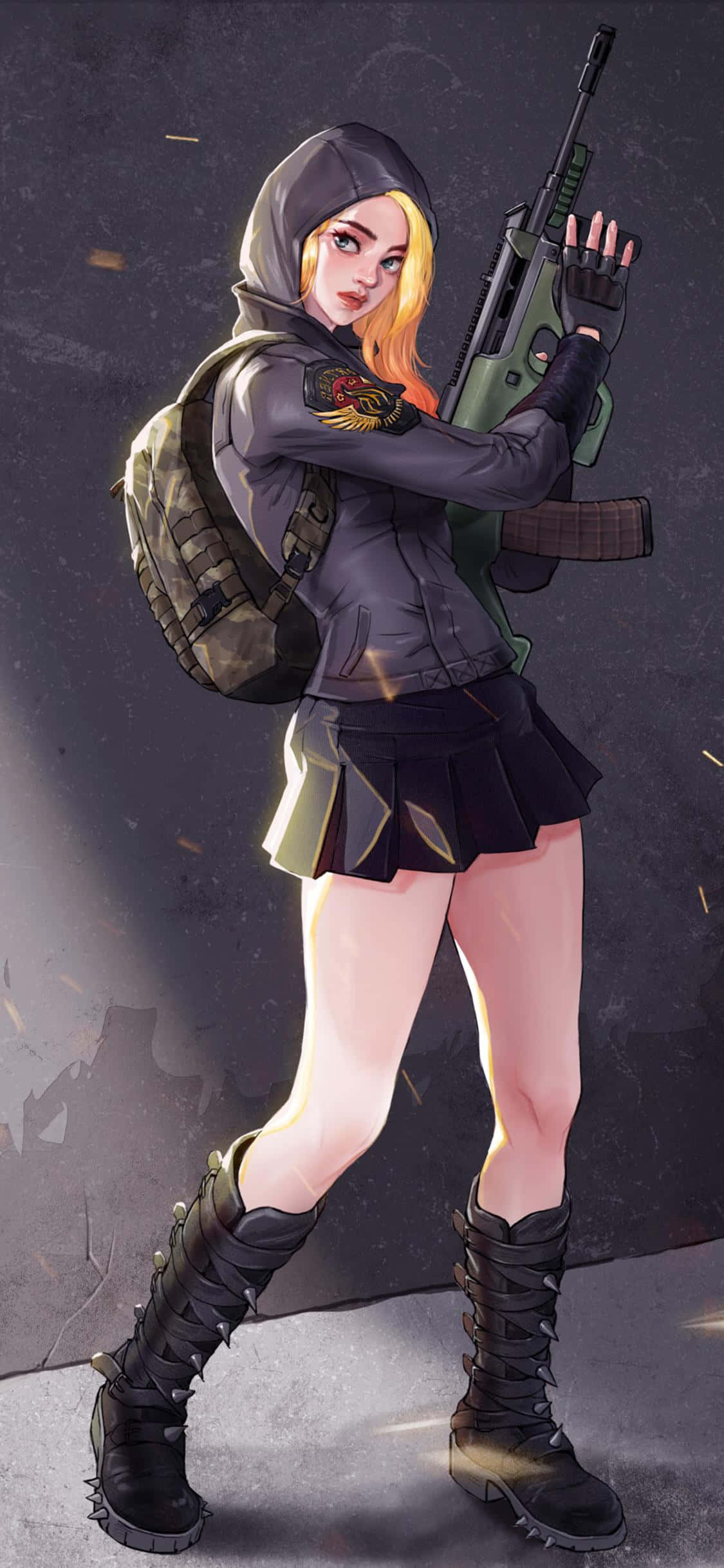 แฟนอาร์ตสาว PUBG iPhone วอลเปเปอร์