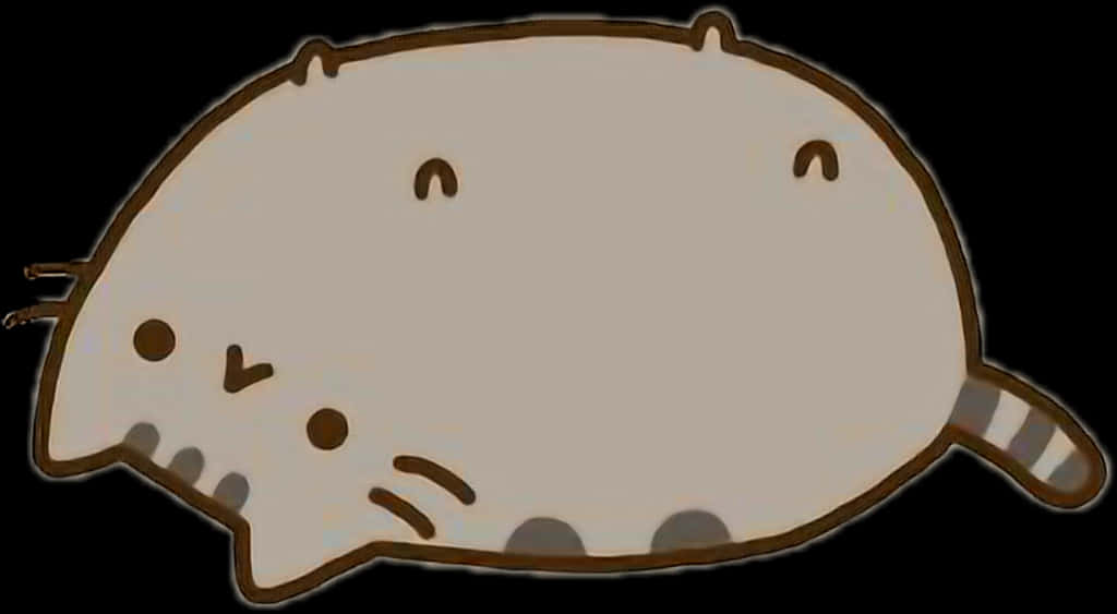 Pusheen แมวนอนตะแคง วอลเปเปอร์