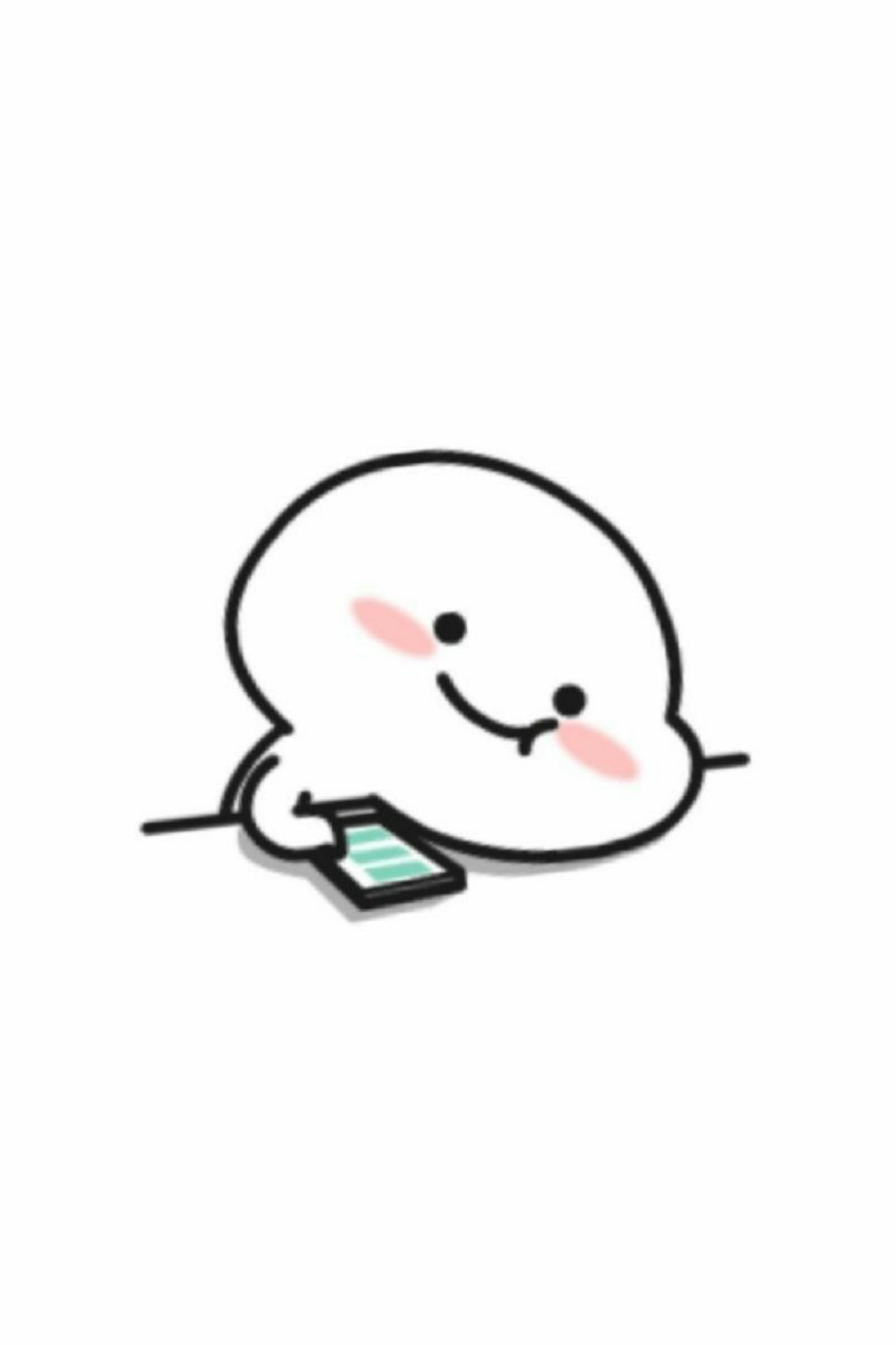 Quby ถือหน้าจอขาว วอลเปเปอร์