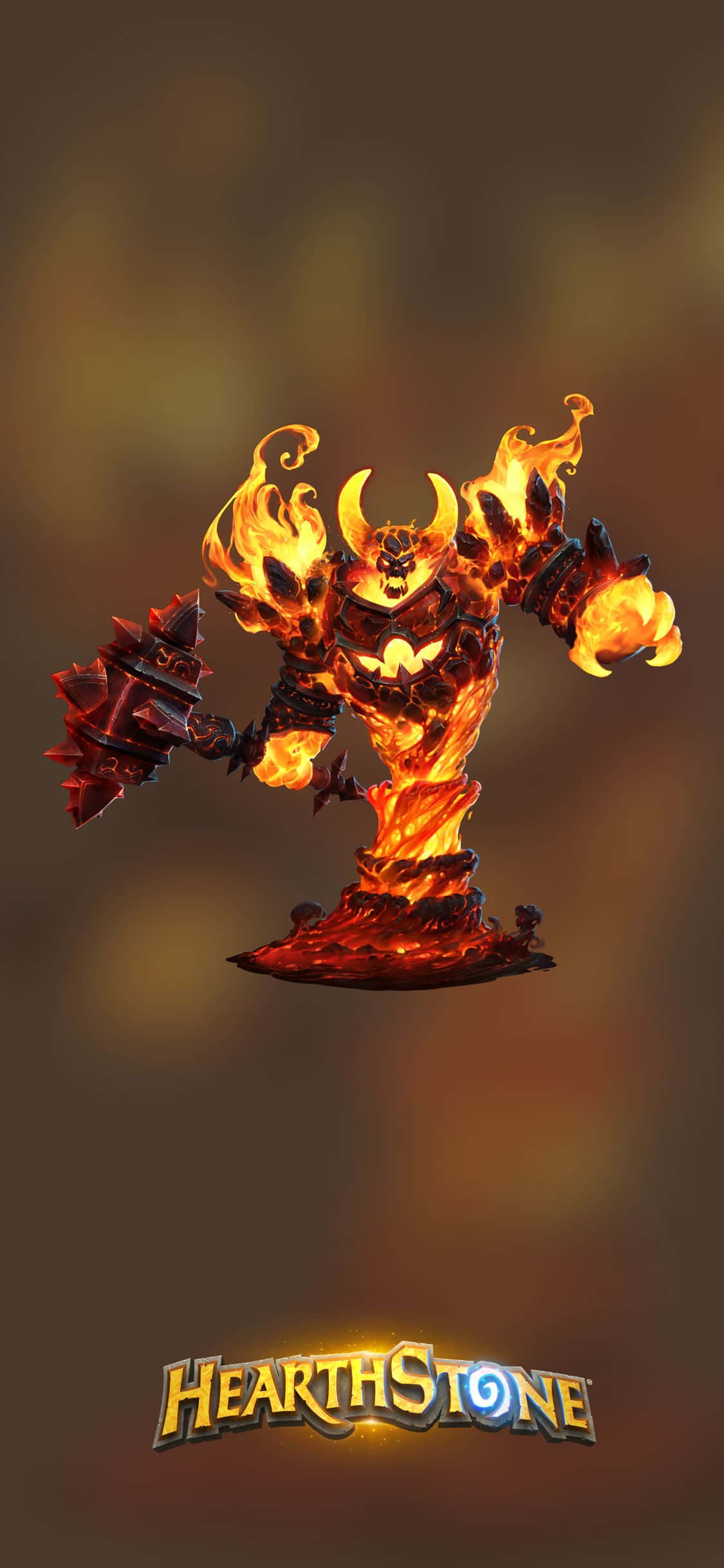 Ragnaros the Firelord iPhone XS Hearthstone พื้นหลัง วอลเปเปอร์