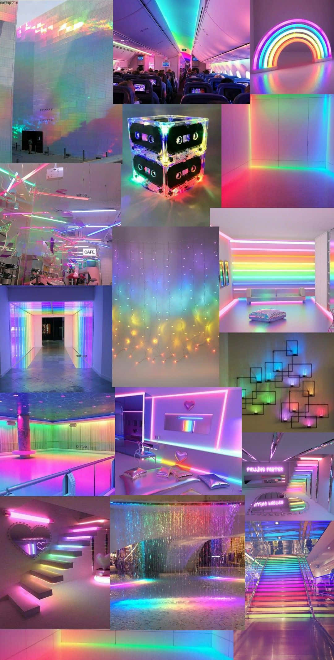 เพิ่มความสดใสให้วันของคุณด้วย Rainbow Aesthetic สีสันสดใส วอลเปเปอร์