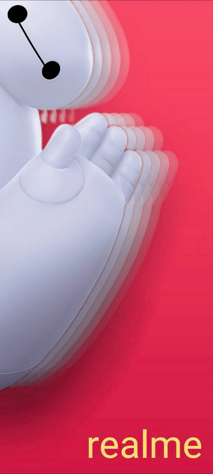 Realme 6 Punch Hole Baymax โบกมือ วอลเปเปอร์