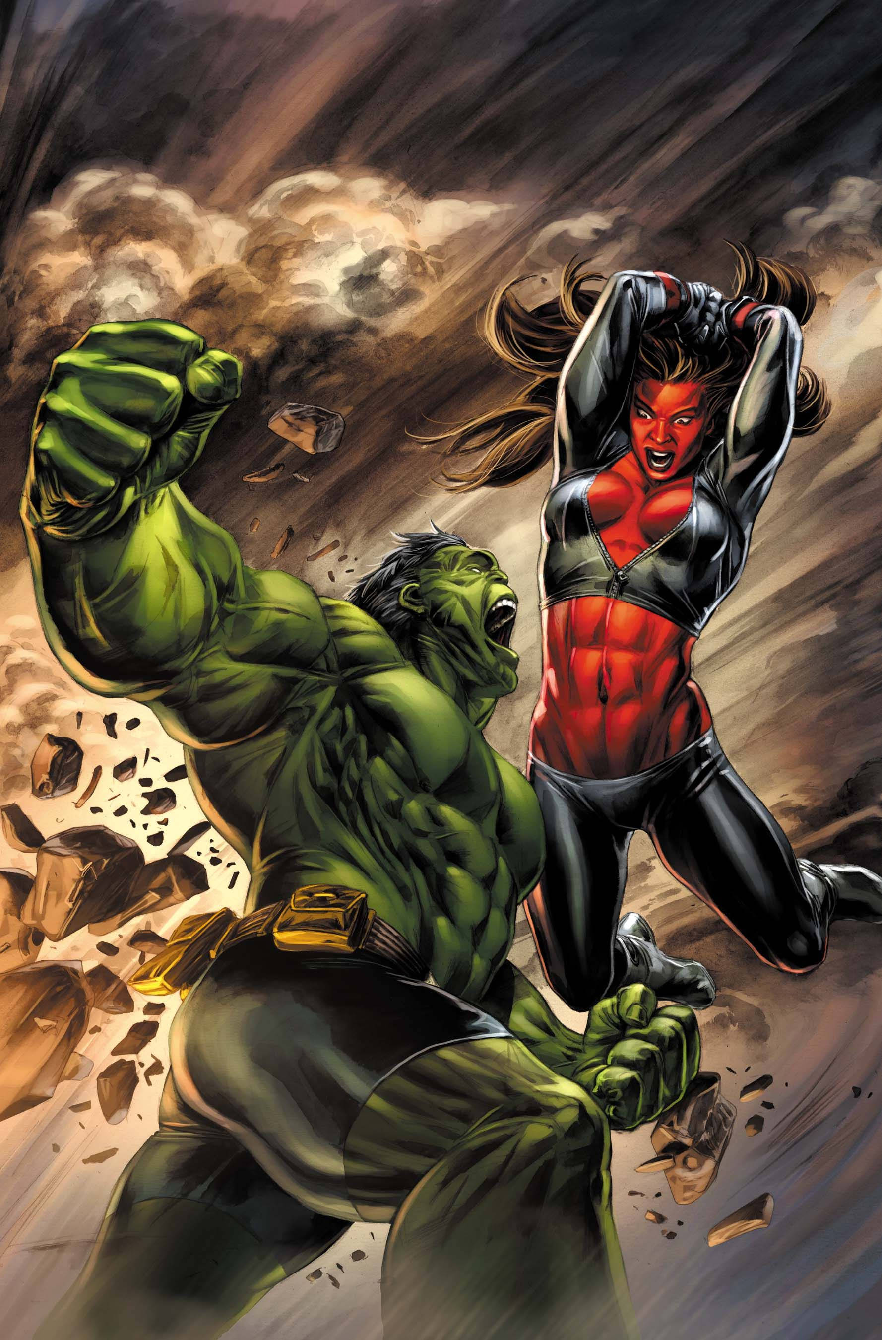 Red She Hulk กำลังต่อสู้ วอลเปเปอร์
