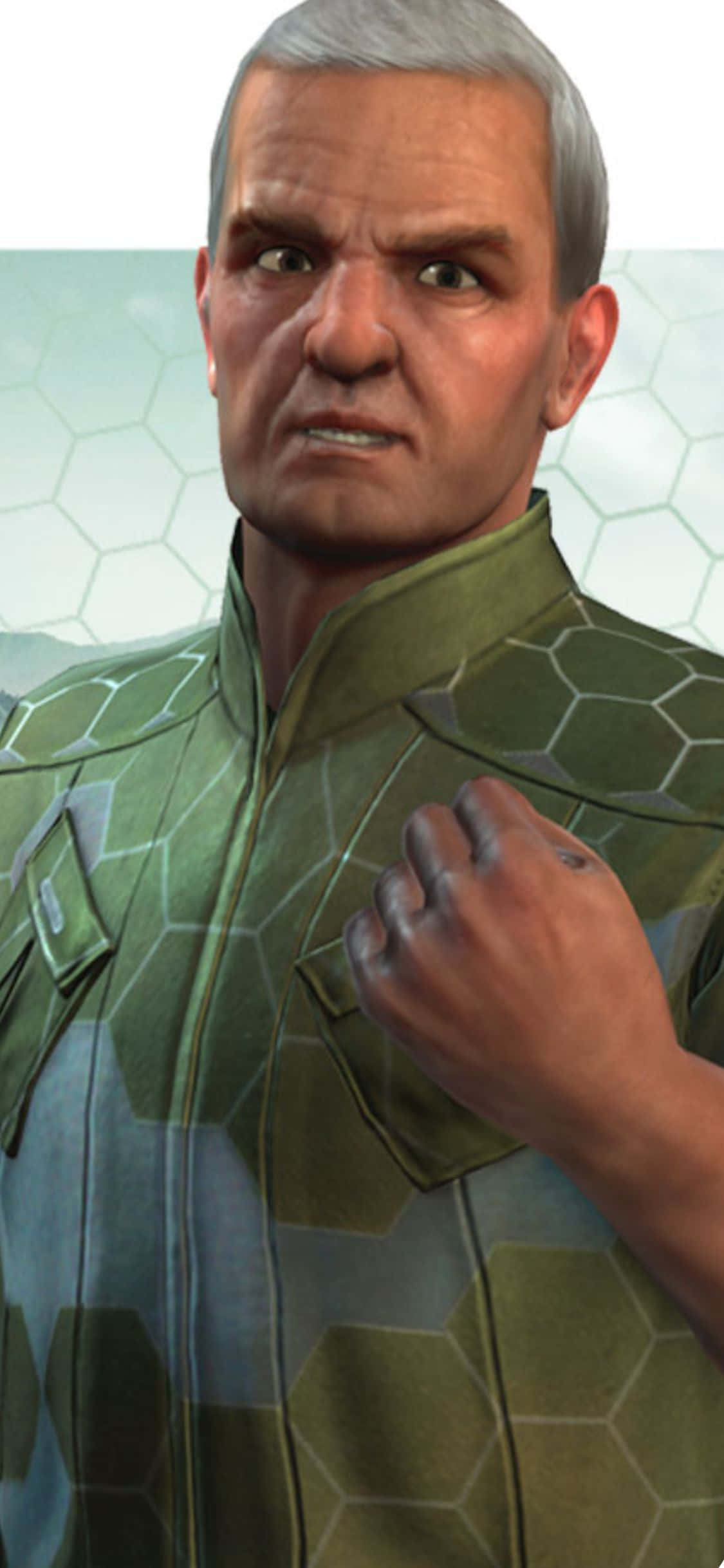 พื้นหลังผู้นำ Rejinaldo De Alencar จาก Civilization Beyond Earth สำหรับ iPhone XS วอลเปเปอร์