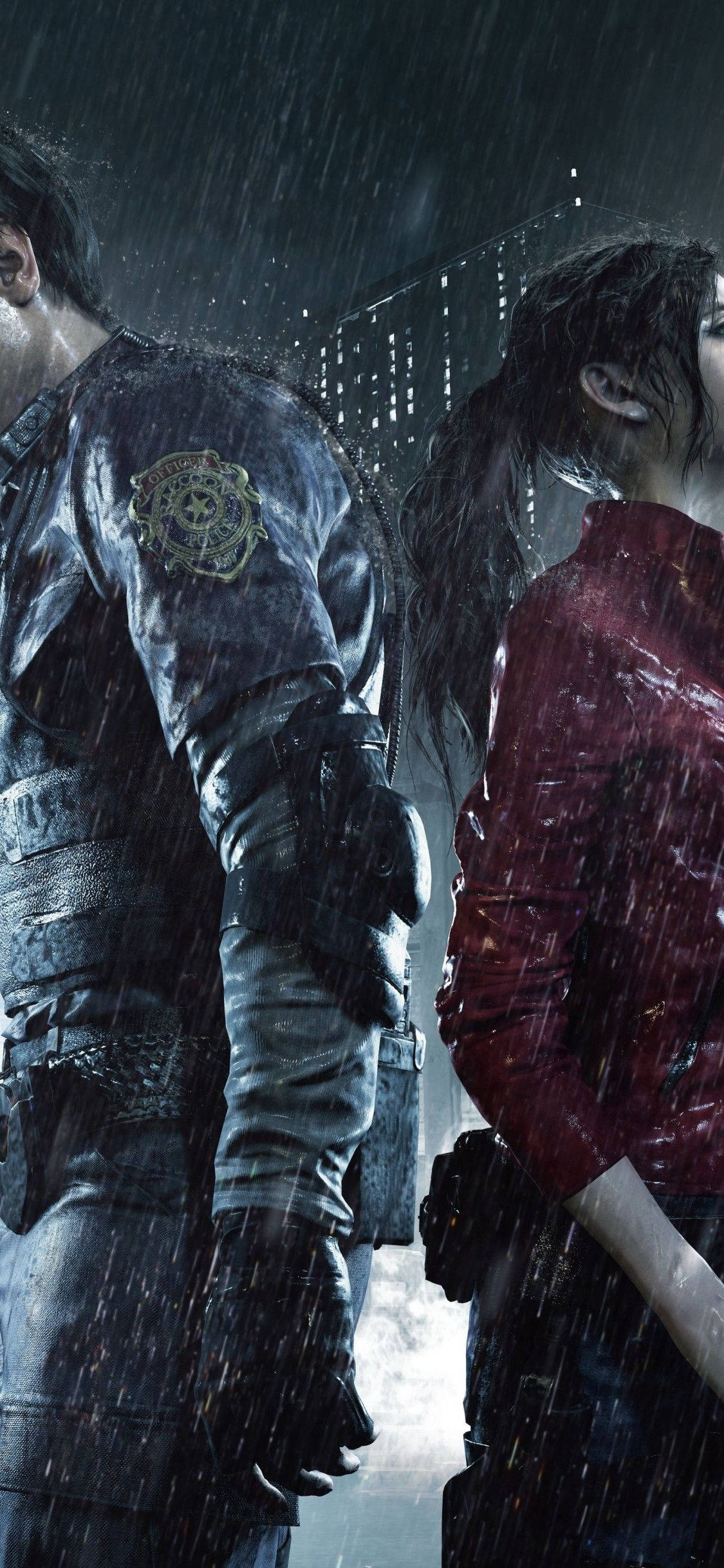เพื่อนกลับมาพบกัน - ลีออน เคนเนดี และ แคลร์ เรดฟิลด์ ใน Resident Evil 2 รีเมค วอลเปเปอร์