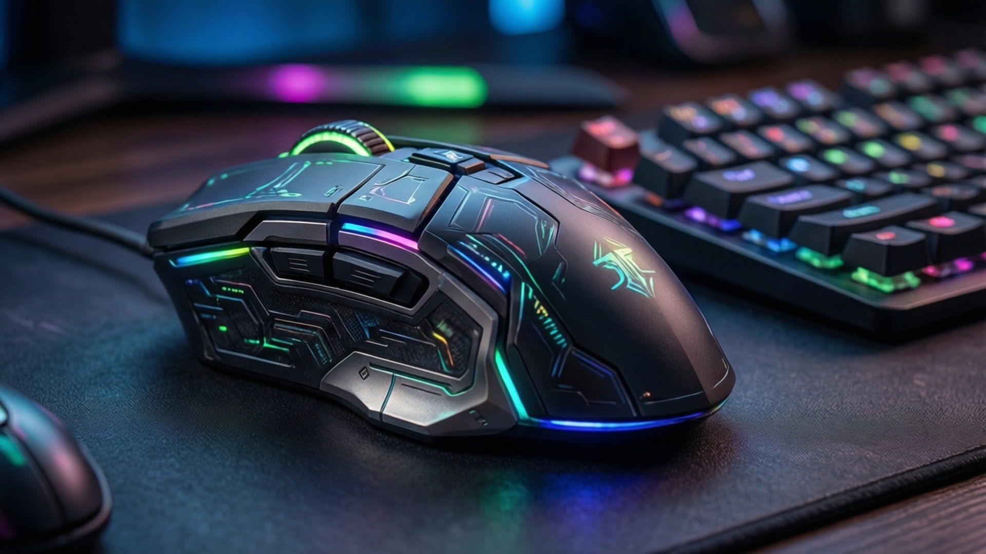 เมาส์คีย์บอร์ด RGB วอลเปเปอร์