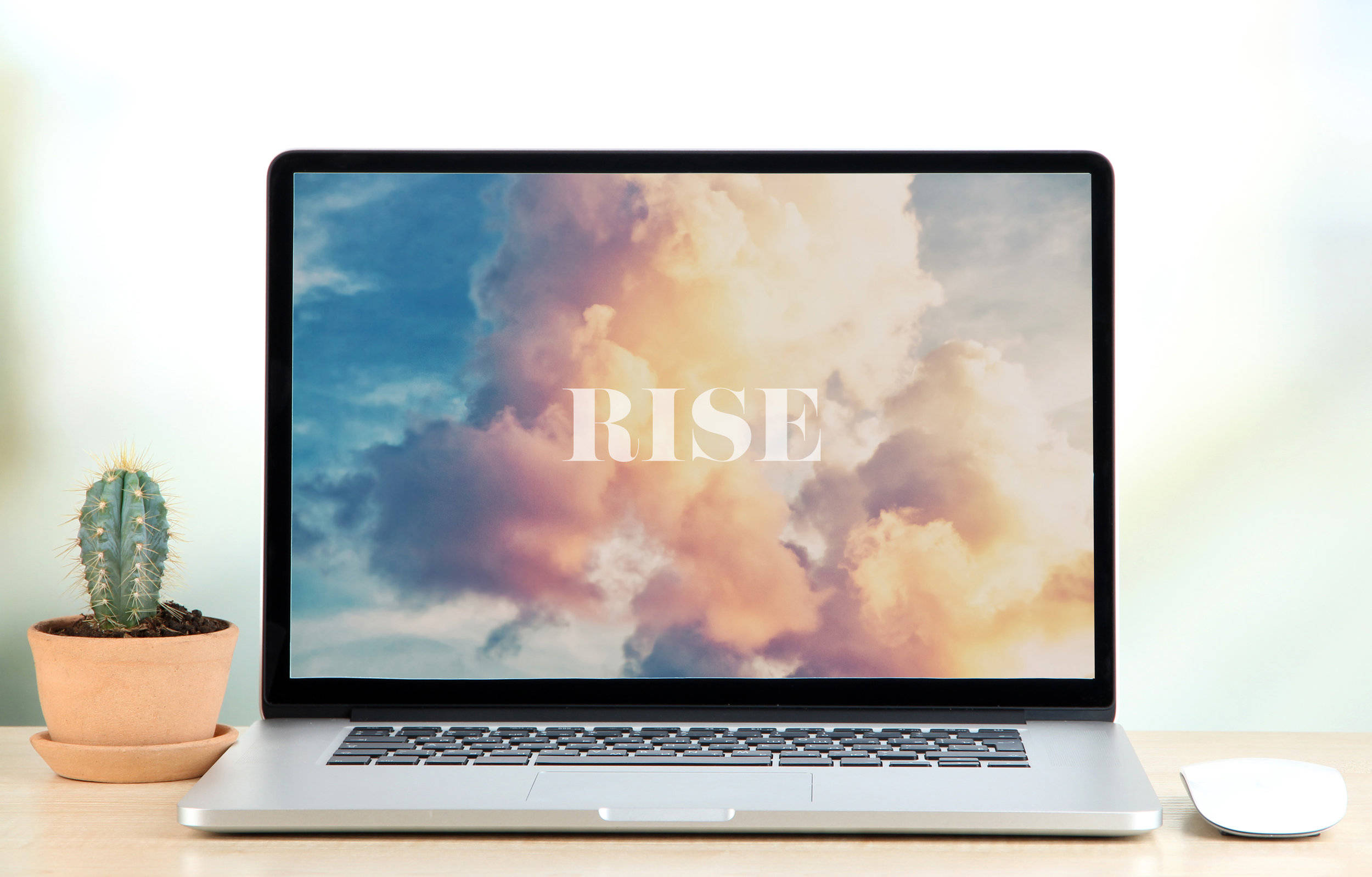 Rise สุนทรียภาพเมฆสำนักงานแล็ปท็อป วอลเปเปอร์