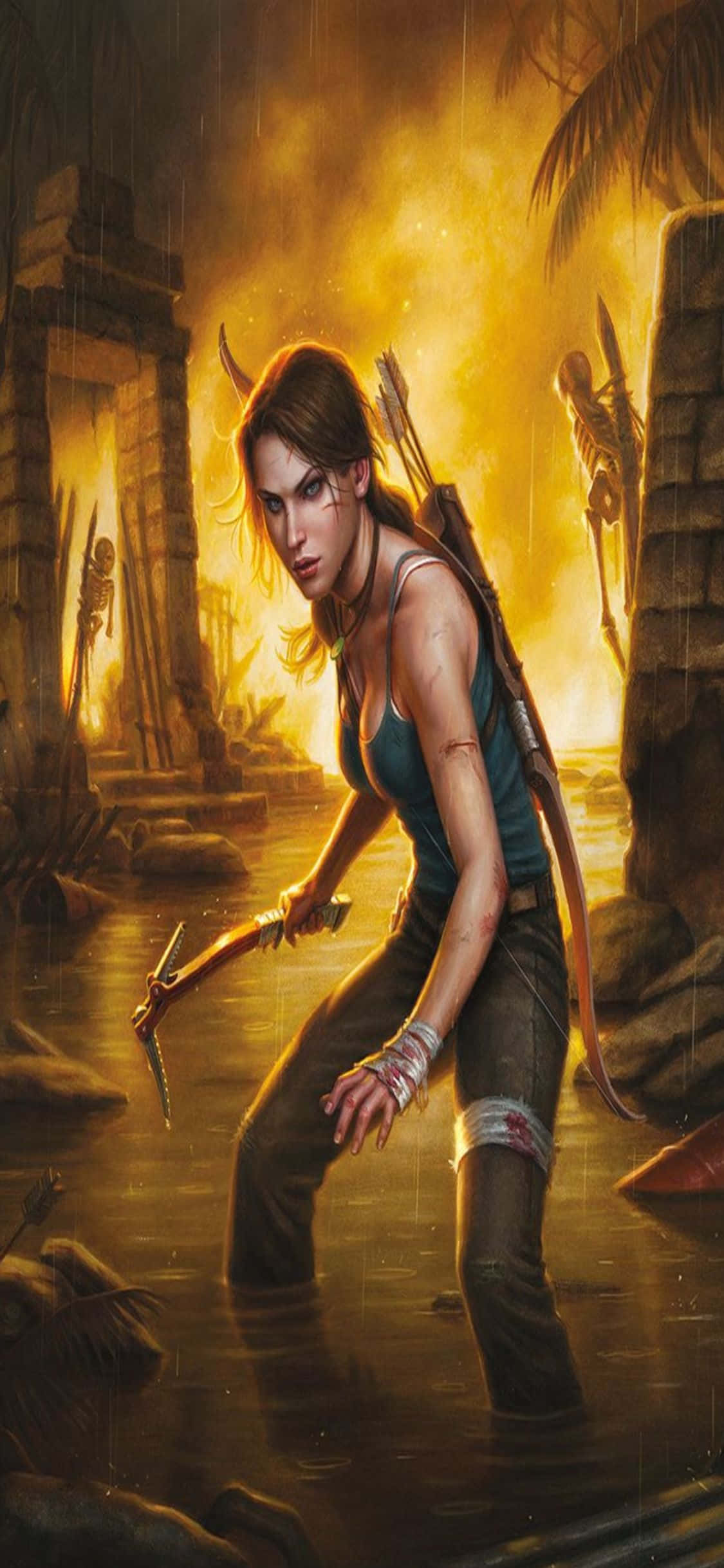 สำรวจโลกสุดตื่นเต้นของ Rise of the Tomb Raider บน iPhone X วอลเปเปอร์