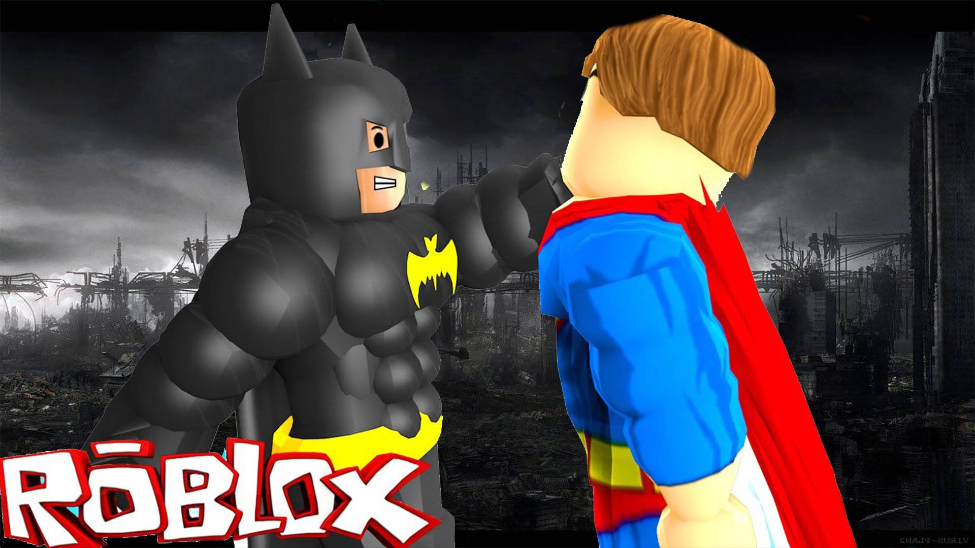 แบทแมนและซูเปอร์แมนในโลก Roblox วอลเปเปอร์