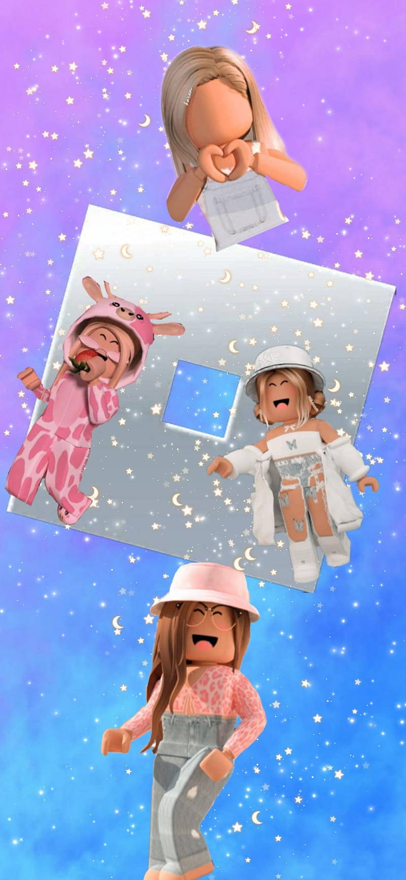 คอลลาจสาว Roblox สุดอาร์ต วอลเปเปอร์