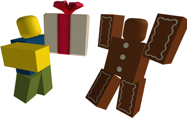 ของขวัญ Roblox และตัวละครขนมปังขิง วอลเปเปอร์