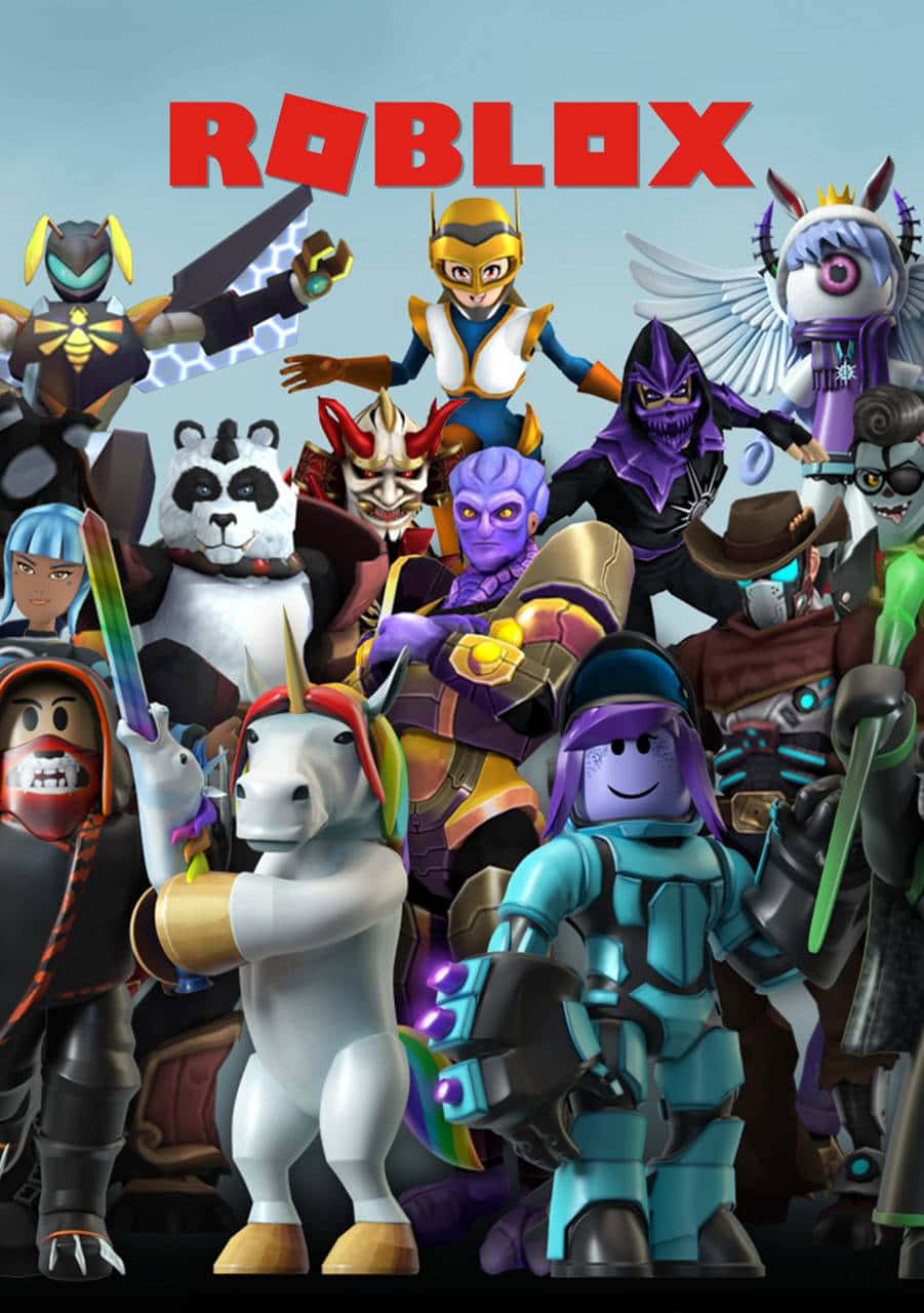 โปสเตอร์ตัวละครสุดเท่จาก Roblox สำหรับ iPhone วอลเปเปอร์