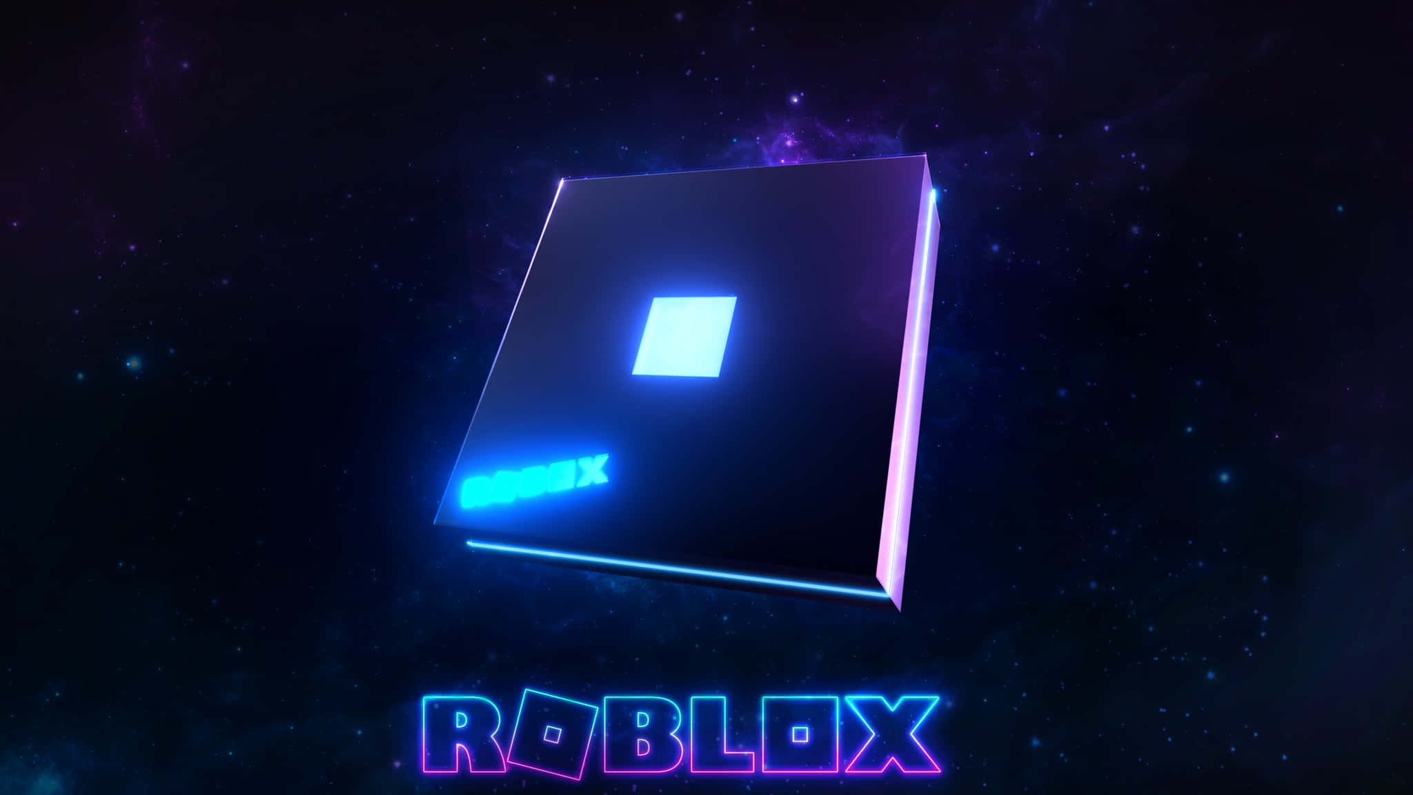 โลโก้ Roblox สีม่วงน้ำเงิน วอลเปเปอร์